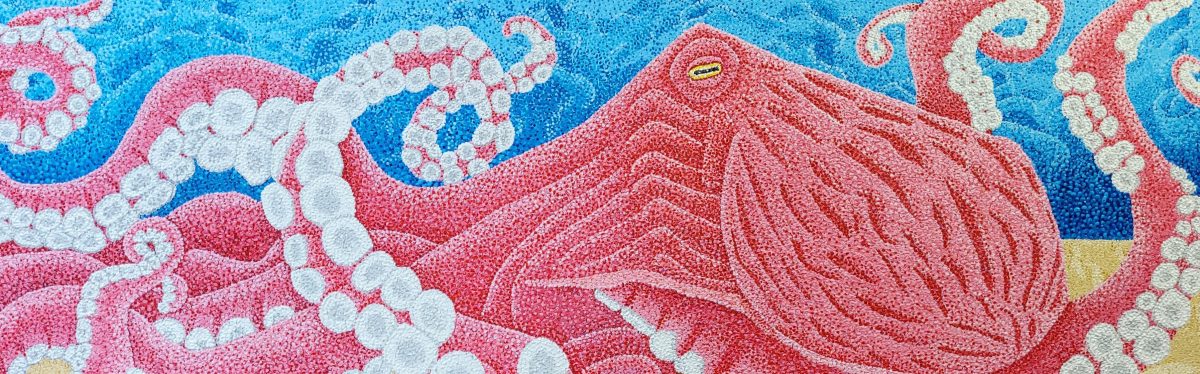 "Pocket Kraken" Acrylic on Canvas Painting